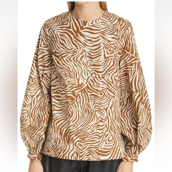 Samsoe Samsoe Collection 21 Aram Blouse in Mountain Zebra - Picture 1 of 16